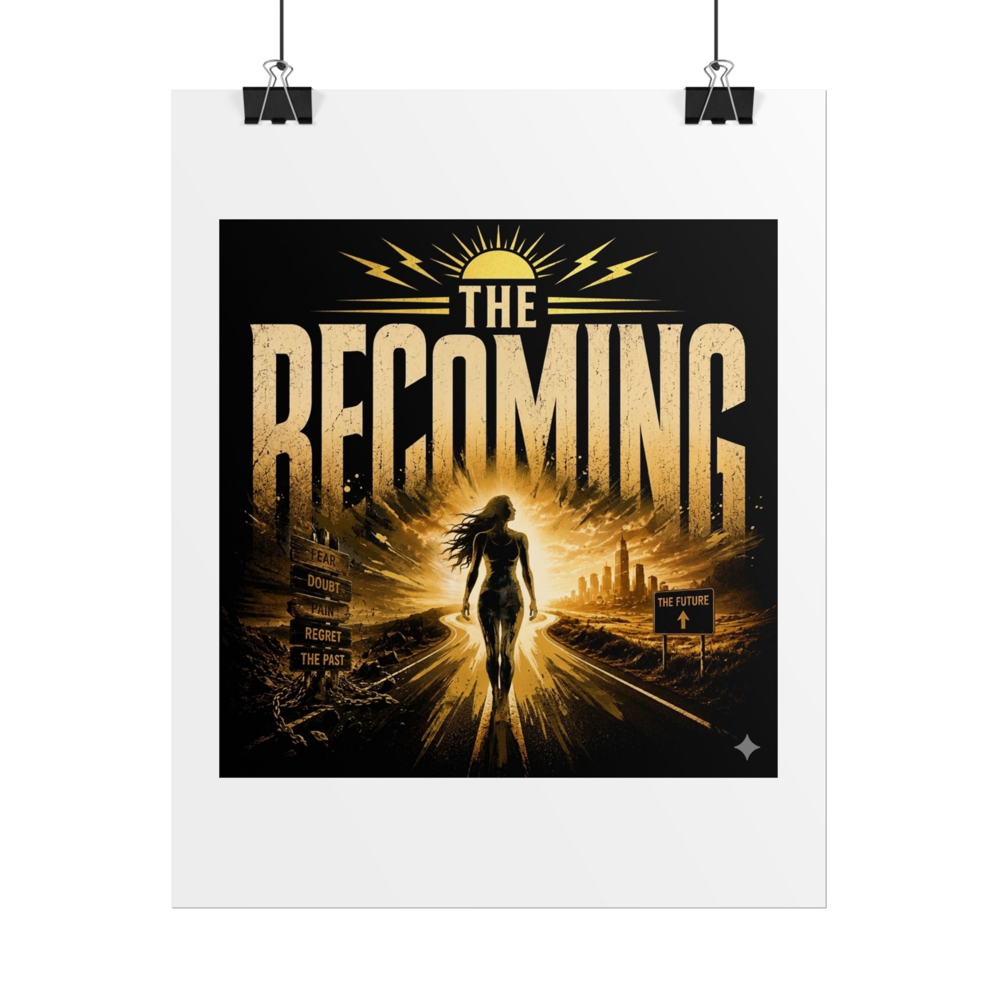 Rolled Poster — "The Becoming" Motivational Art Print