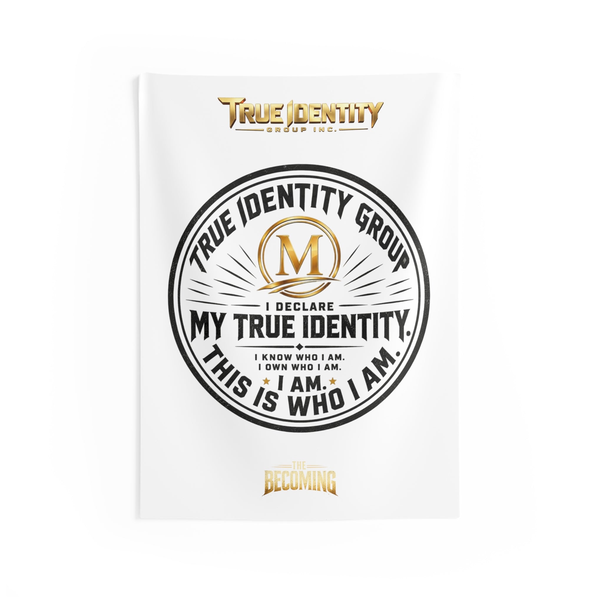True Identity Group Indoor Wall Tapestry — "My True Identity" Inspirational Home Decor
