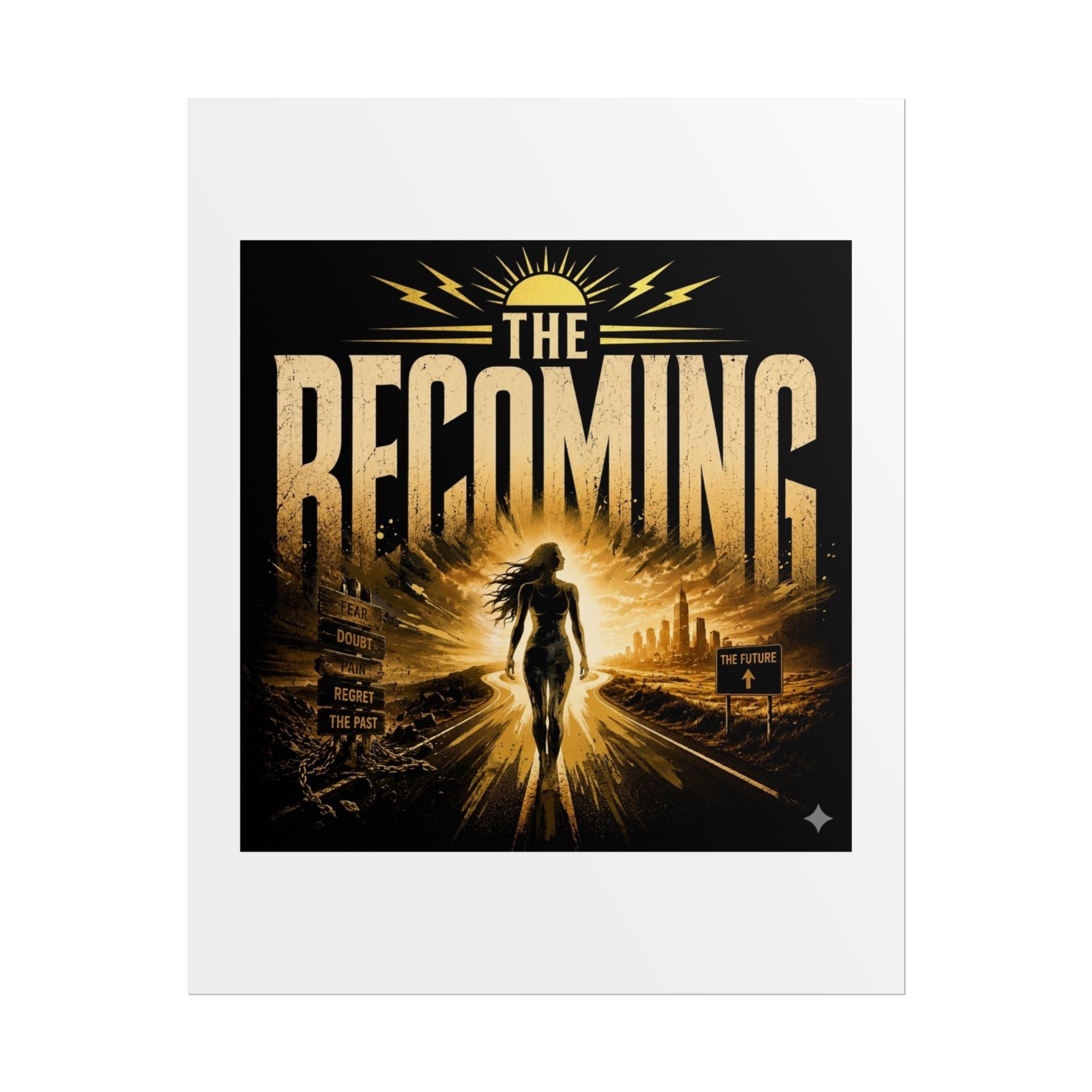 Rolled Poster — "The Becoming" Motivational Art Print
